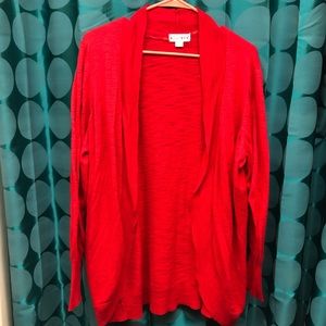 Ava and Viv red cardigan.